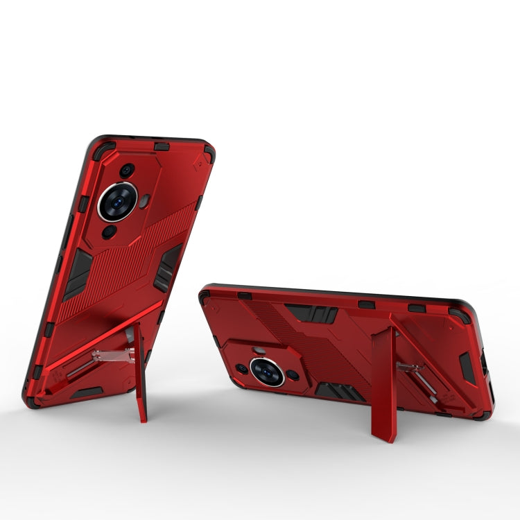 For Huawei nova 11 Pro 4G Punk Armor 2 in 1 PC + TPU Phone Case with Holder(Red)