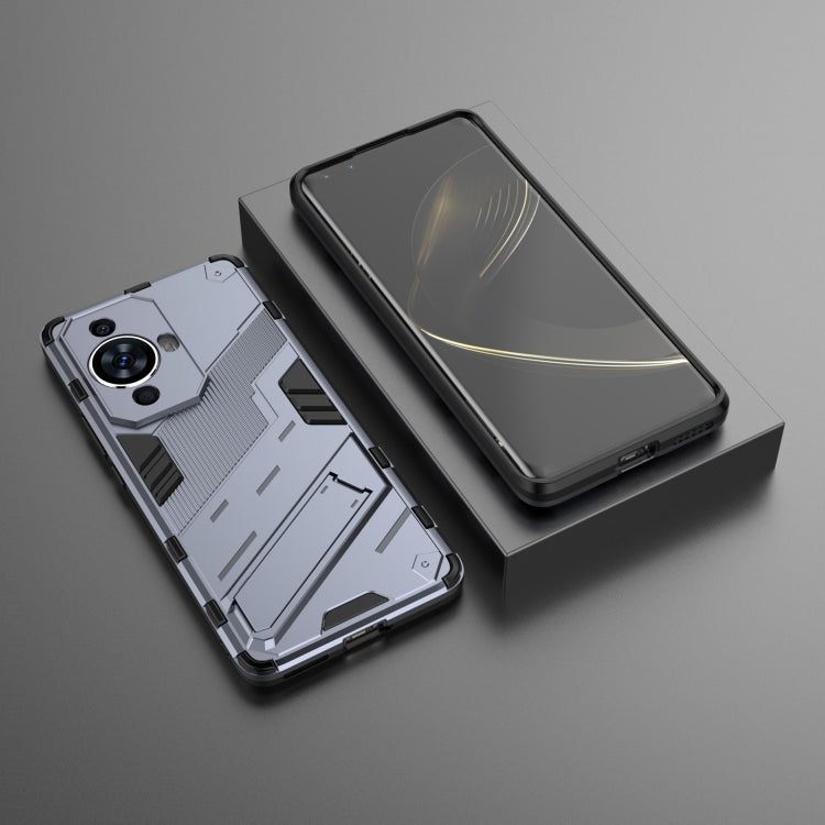 For Huawei nova 11 Pro 4G Punk Armor 2 in 1 PC + TPU Phone Case with Holder(Grey)
