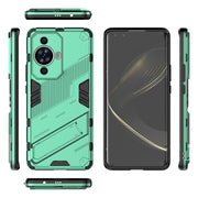 For Huawei nova 11 Pro 4G Punk Armor 2 in 1 PC + TPU Phone Case with Holder(Green)