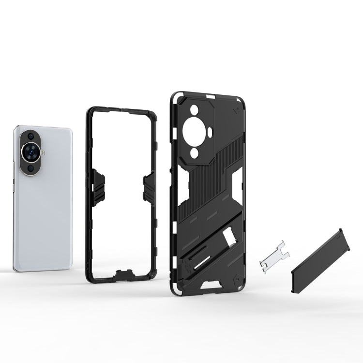 For Huawei nova 11 Pro 4G Punk Armor 2 in 1 PC + TPU Phone Case with Holder(Green)