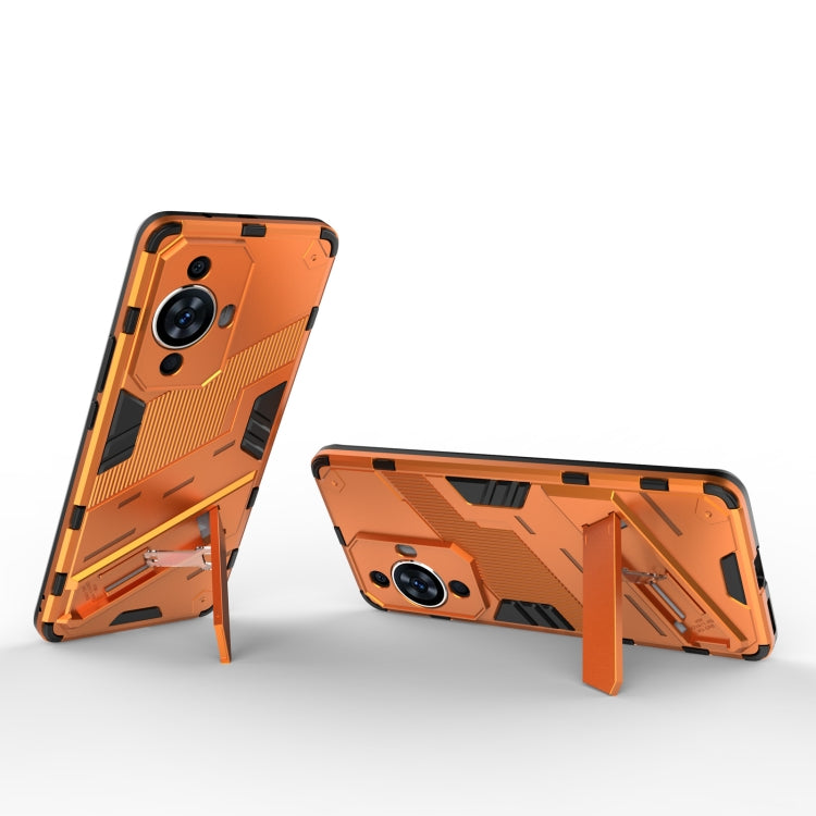 For Huawei nova 11 Pro 4G Punk Armor 2 in 1 PC + TPU Phone Case with Holder(Orange)