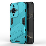 For Huawei nova 11 Pro 4G Punk Armor 2 in 1 PC + TPU Phone Case with Holder(Blue)
