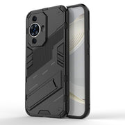 For Huawei nova 11 4G Punk Armor 2 in 1 PC + TPU Phone Case with Holder(Black)