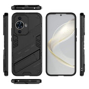 For Huawei nova 11 4G Punk Armor 2 in 1 PC + TPU Phone Case with Holder(Black)