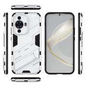 For Huawei nova 11 4G Punk Armor 2 in 1 PC + TPU Phone Case with Holder(White)