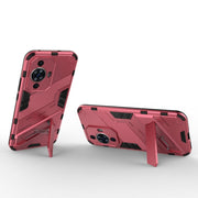 For Huawei nova 11 4G Punk Armor 2 in 1 PC + TPU Phone Case with Holder(Light Red)