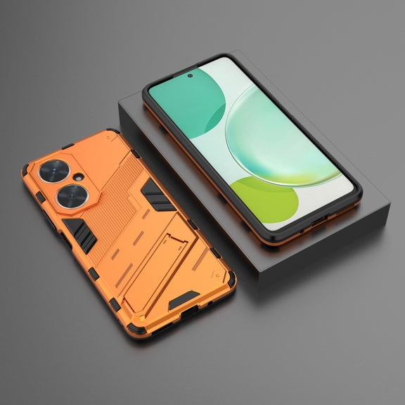 For Huawei nova 11i 4G Punk Armor 2 in 1 PC + TPU Phone Case with Holder(Orange)