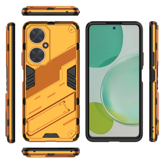 For Huawei nova 11i 4G Punk Armor 2 in 1 PC + TPU Phone Case with Holder(Orange)