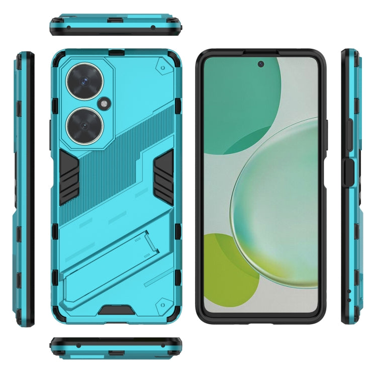 For Huawei nova 11i 4G Punk Armor 2 in 1 PC + TPU Phone Case with Holder(Blue)