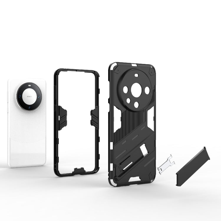 For Huawei Mate 60 Pro Punk Armor 2 in 1 PC + TPU Phone Case with Holder(Green)