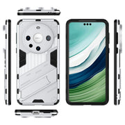 For Huawei Mate 60 Pro Punk Armor 2 in 1 PC + TPU Phone Case with Holder(White)