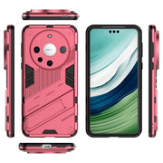 For Huawei Mate 60 Pro Punk Armor 2 in 1 PC + TPU Phone Case with Holder(Light Red)