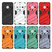 For Huawei Mate 60 Pro Punk Armor 2 in 1 PC + TPU Phone Case with Holder(Light Red)