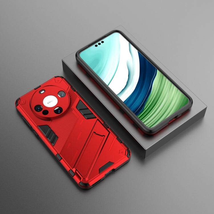 For Huawei Mate 60 Punk Armor 2 in 1 PC + TPU Phone Case with Holder(Red)