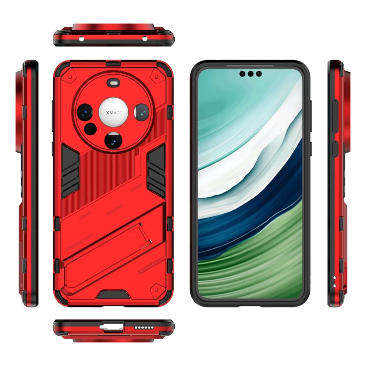 For Huawei Mate 60 Punk Armor 2 in 1 PC + TPU Phone Case with Holder(Red)