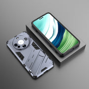 For Huawei Mate 60 Punk Armor 2 in 1 PC + TPU Phone Case with Holder(Grey)