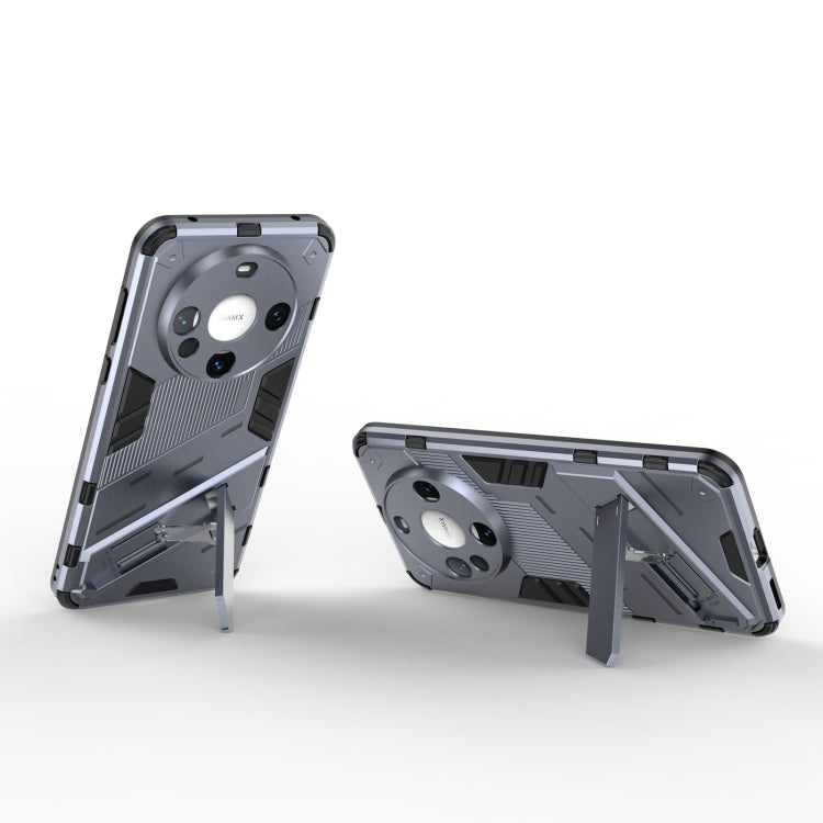For Huawei Mate 60 Punk Armor 2 in 1 PC + TPU Phone Case with Holder(Grey)
