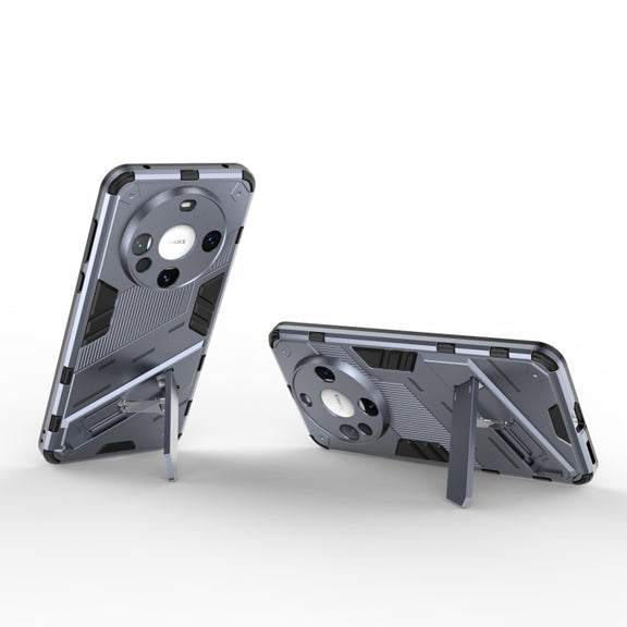For Huawei Mate 60 Punk Armor 2 in 1 PC + TPU Phone Case with Holder(Grey)