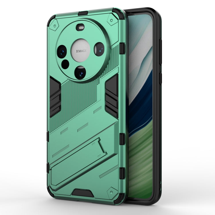 For Huawei Mate 60 Punk Armor 2 in 1 PC + TPU Phone Case with Holder(Green)
