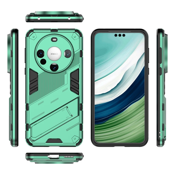 For Huawei Mate 60 Punk Armor 2 in 1 PC + TPU Phone Case with Holder(Green)