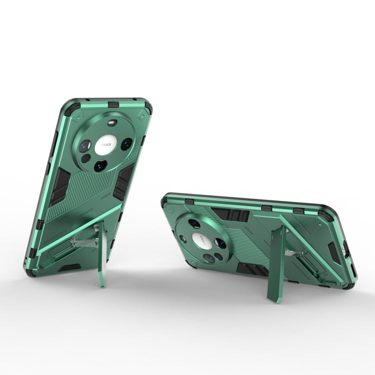 For Huawei Mate 60 Punk Armor 2 in 1 PC + TPU Phone Case with Holder(Green)