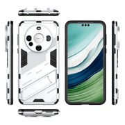 For Huawei Mate 60 Punk Armor 2 in 1 PC + TPU Phone Case with Holder(White)
