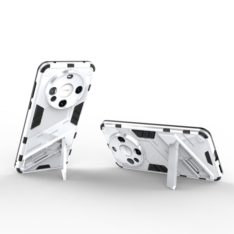 For Huawei Mate 60 Punk Armor 2 in 1 PC + TPU Phone Case with Holder(White)