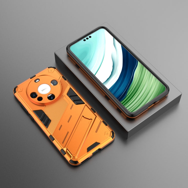 For Huawei Mate 60 Punk Armor 2 in 1 PC + TPU Phone Case with Holder(Orange)