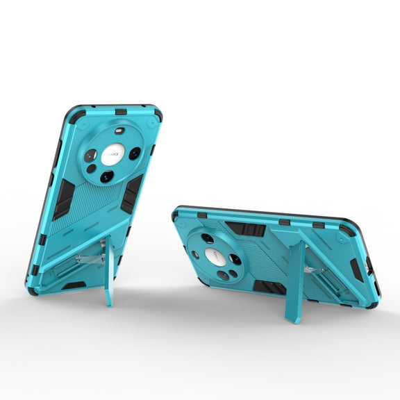 For Huawei Mate 60 Punk Armor 2 in 1 PC + TPU Phone Case with Holder(Blue)