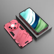 For Huawei Mate 60 Punk Armor 2 in 1 PC + TPU Phone Case with Holder(Light Red)