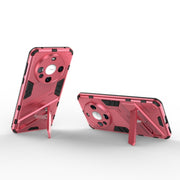 For Huawei Mate 60 Punk Armor 2 in 1 PC + TPU Phone Case with Holder(Light Red)