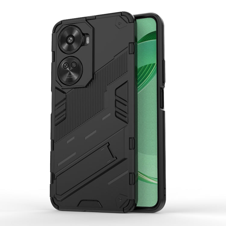 For Huawei nova 11 SE Punk Armor 2 in 1 PC + TPU Phone Case with Holder(Black)