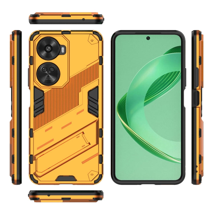 For Huawei nova 11 SE Punk Armor 2 in 1 PC + TPU Phone Case with Holder(Orange)