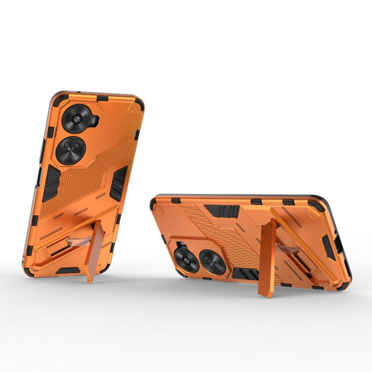 For Huawei nova 11 SE Punk Armor 2 in 1 PC + TPU Phone Case with Holder(Orange)
