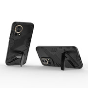 For Huawei nova 12 5G Punk Armor 2 in 1 PC + TPU Phone Case with Holder(Black)