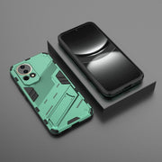 For Huawei nova 12 5G Punk Armor 2 in 1 PC + TPU Phone Case with Holder(Green)