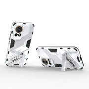 For Huawei nova 12 5G Punk Armor 2 in 1 PC + TPU Phone Case with Holder(White)