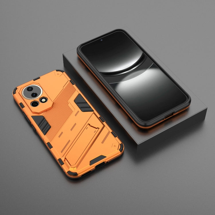 For Huawei nova 12 5G Punk Armor 2 in 1 PC + TPU Phone Case with Holder(Orange)