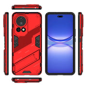 For Huawei nova 12 Pro Punk Armor 2 in 1 PC + TPU Phone Case with Holder(Red)