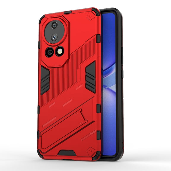 For Huawei nova 12 Pro Punk Armor 2 in 1 PC + TPU Phone Case with Holder(Red)