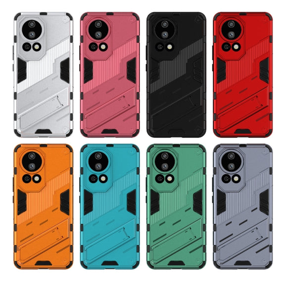 For Huawei nova 12 Pro Punk Armor 2 in 1 PC + TPU Phone Case with Holder(Green)