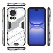 For Huawei nova 12 Pro Punk Armor 2 in 1 PC + TPU Phone Case with Holder(White)