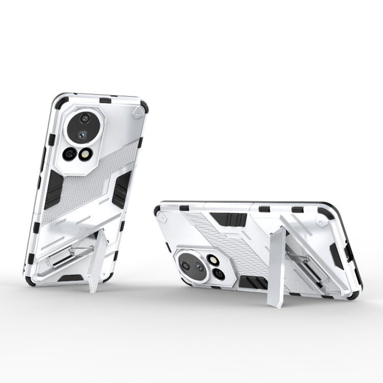 For Huawei nova 12 Pro Punk Armor 2 in 1 PC + TPU Phone Case with Holder(White)