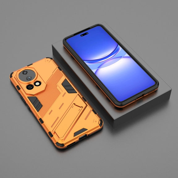 For Huawei nova 12 Pro Punk Armor 2 in 1 PC + TPU Phone Case with Holder(Orange)