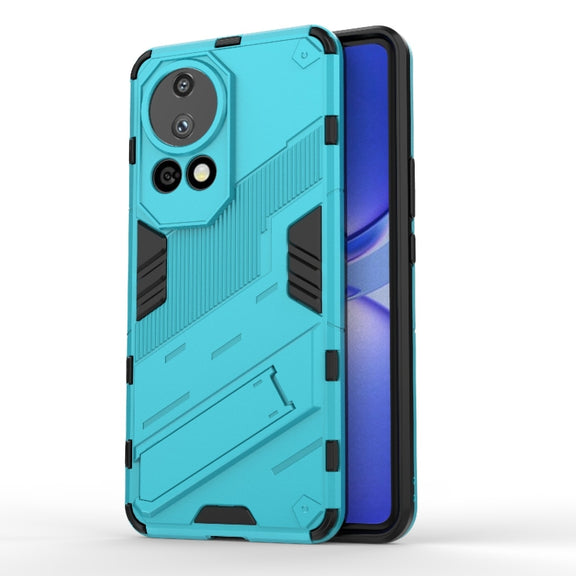 For Huawei nova 12 Pro Punk Armor 2 in 1 PC + TPU Phone Case with Holder(Blue)