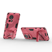 For Huawei nova 12 Pro Punk Armor 2 in 1 PC + TPU Phone Case with Holder(Light Red)