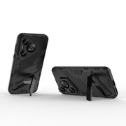 For Huawei Pura 70 Punk Armor 2 in 1 PC + TPU Phone Case with Holder(Black)