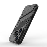 For Huawei Pura 70 Punk Armor 2 in 1 PC + TPU Phone Case with Holder(Black)
