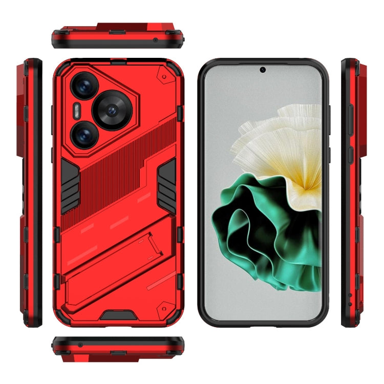 For Huawei Pura 70 Punk Armor 2 in 1 PC + TPU Phone Case with Holder(Red)