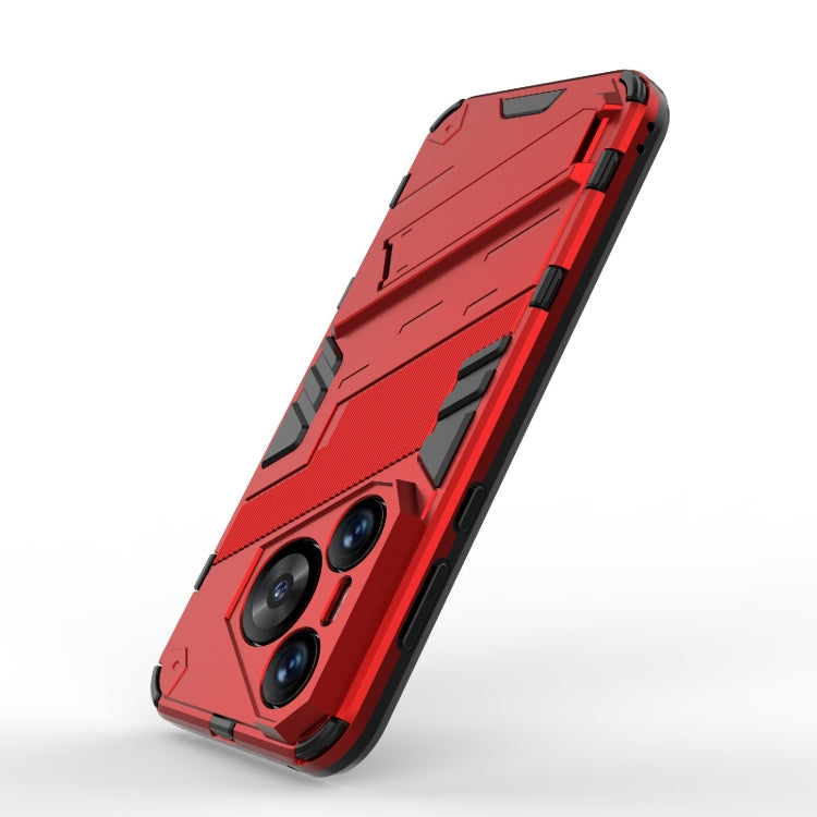 For Huawei Pura 70 Punk Armor 2 in 1 PC + TPU Phone Case with Holder(Red)